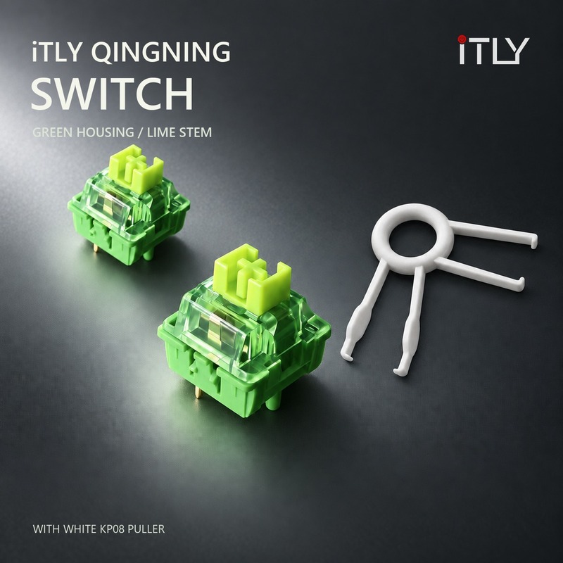 Silent Switch Mechanical Keyboard - iTLY QingNing Lime Sessiz Doğrusal Anahtarlar,