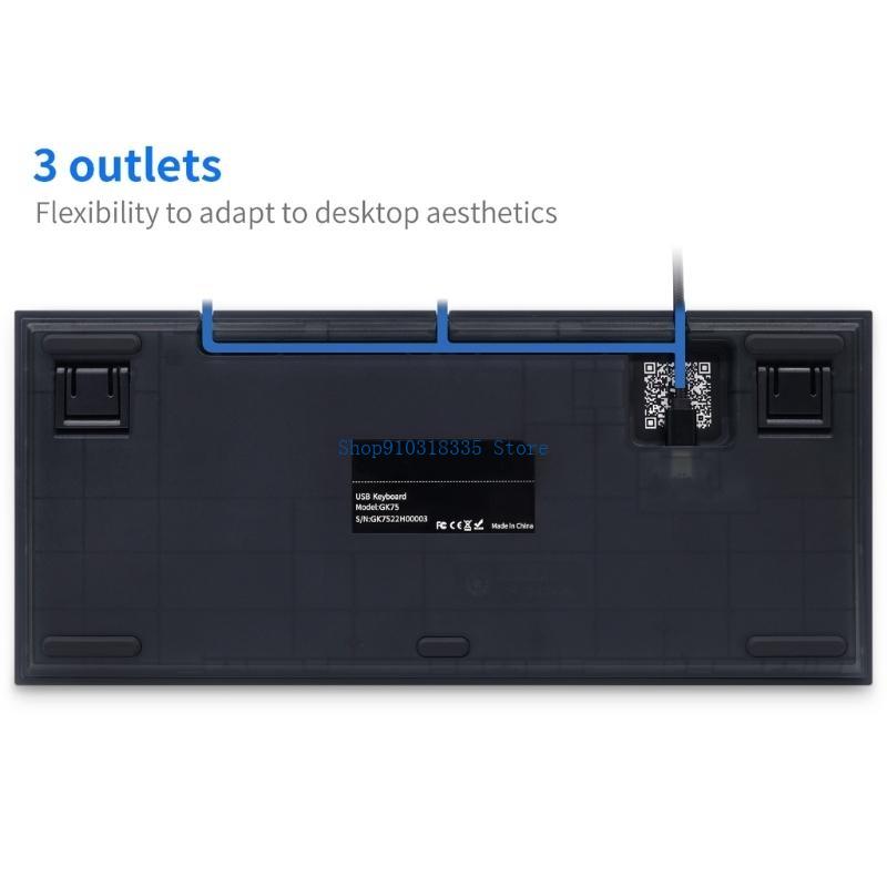 Optical Switch Keyboard Hotswap - RGB Çalışırken Değiştirilebilir Kablolu Klavye Desteği