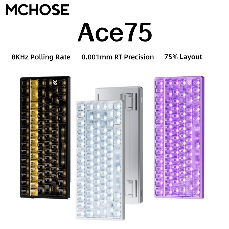 Hall Effect Magnetic Switch Keyboard - MCHOSE Ace75 Manyetik Anahtarlı Klavye, %75