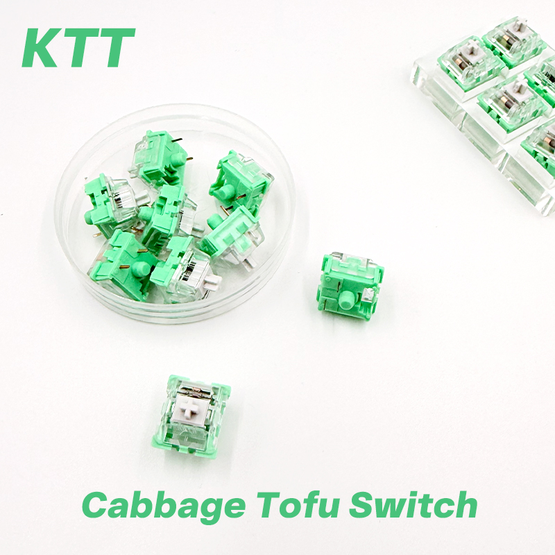 Keyboard Switch Lubed Linear 45G - KTT Beyaz yeşim ve yeşim taşı