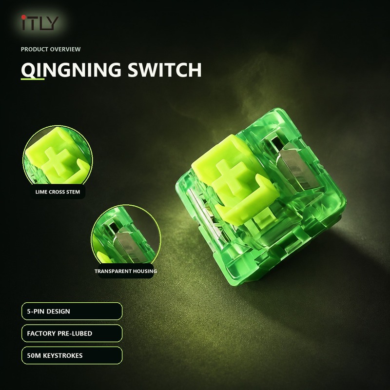iTLY QingNing Lime Sessiz Doğr - Silent Switch Mechanical Keyboard incelemesi ve fiyatı