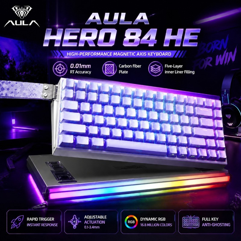 AULA HERO84 Manyetik Oyun Meka - Hall Effect Magnetic Switch Keyboard incelemesi ve fiyatı