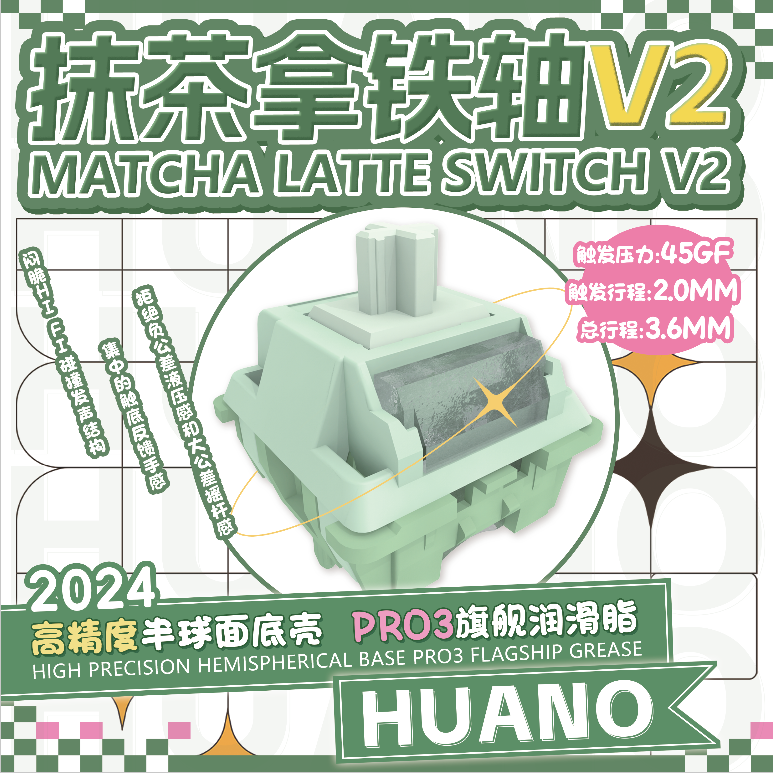Huano Matcha Latte V2 Switch 4 - Hot Swap Keyboard Switch 5 Pin incelemesi ve fiyatı